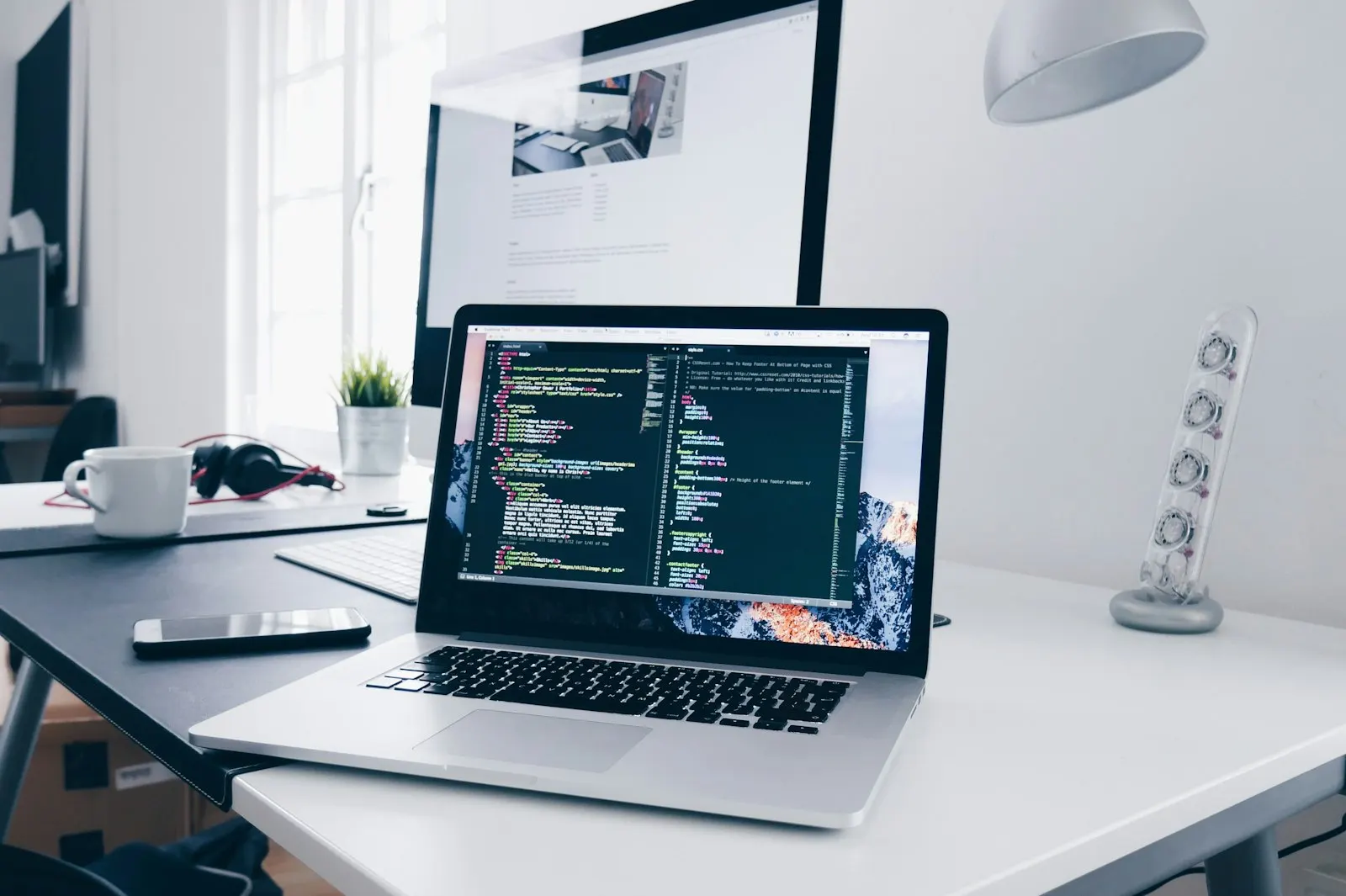 Developer desk — atmospheric stock imagery